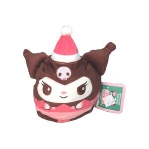 Teeturtle Reversible Kuromi Hello Kitty Plush Stuffed Animal Brown Pink Santa
